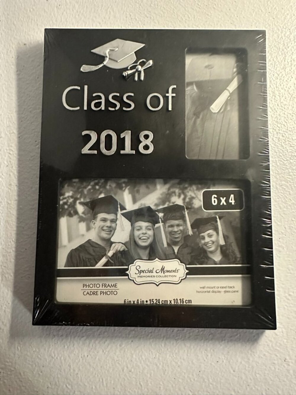 Class Of 2018 Graduation School Picture Photo Frame Wall Mount or Easel Back New